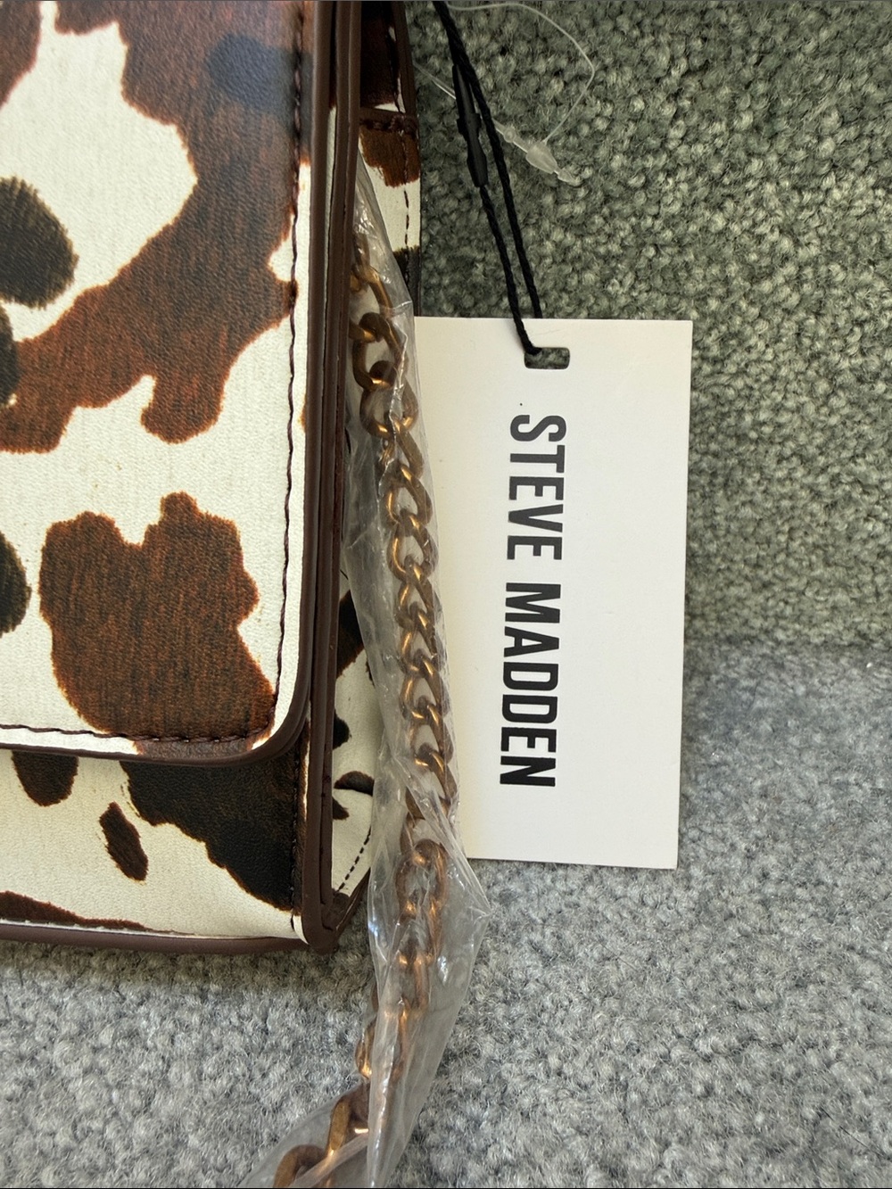NWT Steve Madden Cowhide-Print Crossbody Bag - Picture 2 of 16